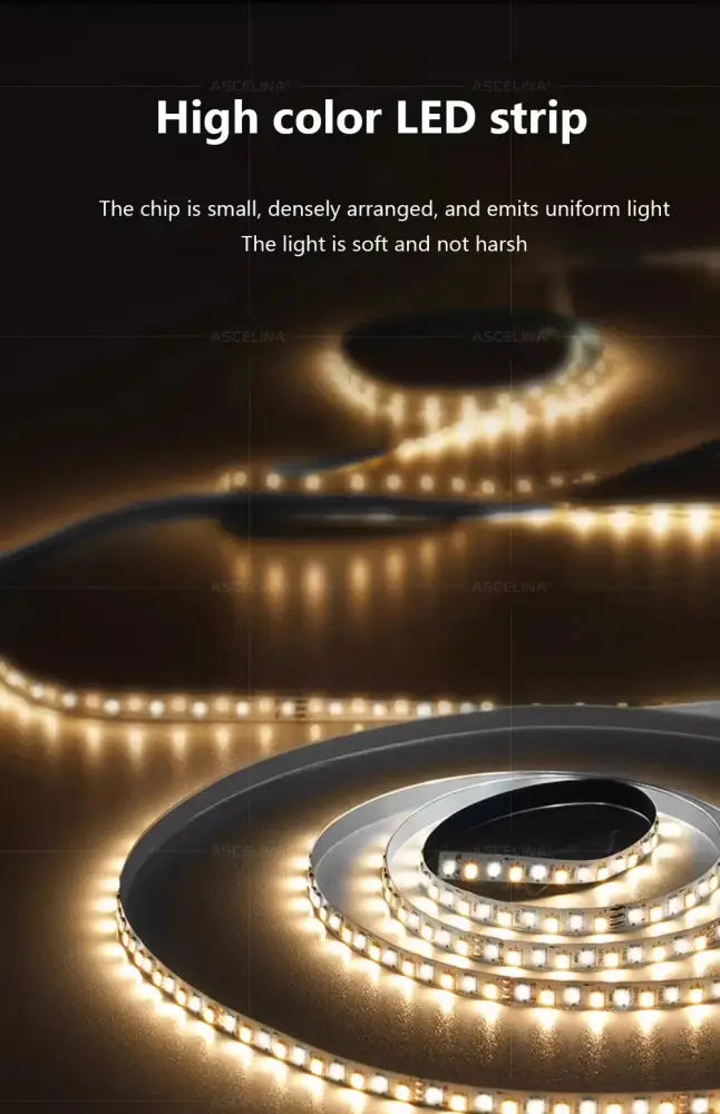 Warm white high-color nordic glass led strip with densely packed uniform lighting in DecorBites modern luxury pendant chandelier