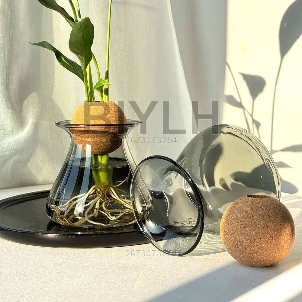 Nordic Glass Vase for Home Decor - Small Transparent Vase - Vase