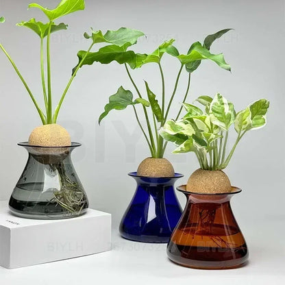 Nordic Glass Vase for Home Decor - Small Transparent Vase - Vase