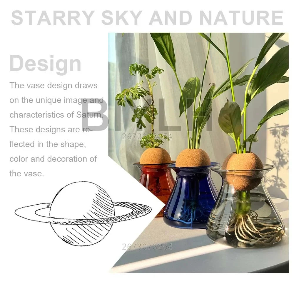 Nordic Glass Vase for Home Decor - Small Transparent Vase - Vase