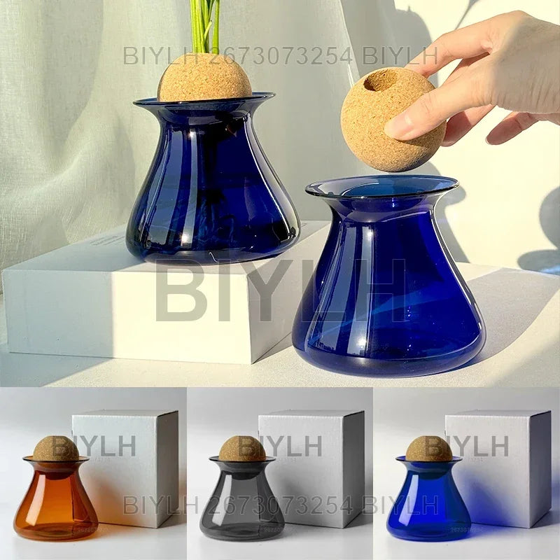 Nordic Glass Vase for Home Decor - Small Transparent Vase - Vase