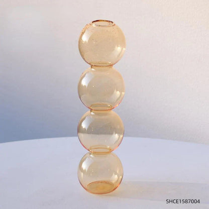 Nordic Glass Vase - Home Decoration Gift - champagne-L - Vase