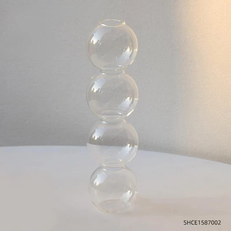 Nordic Glass Vase - Home Decoration Gift - Clear-L - Vase