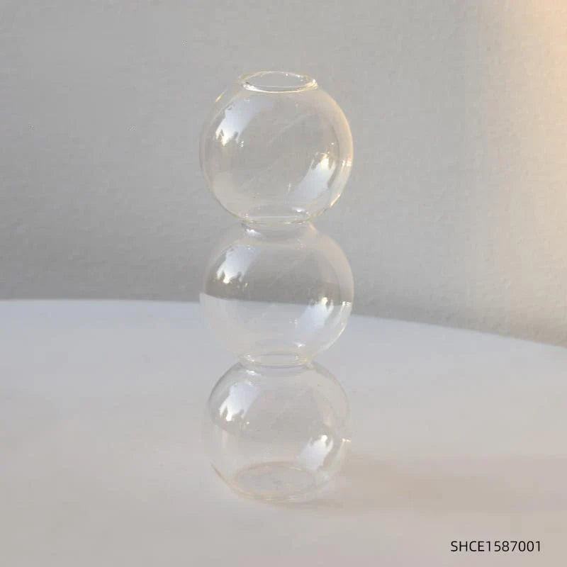Nordic Glass Vase - Home Decoration Gift - Clear-S - Vase