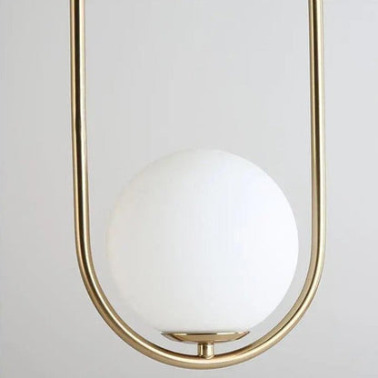 Nordic Gold Pendant Light with Glass Shade