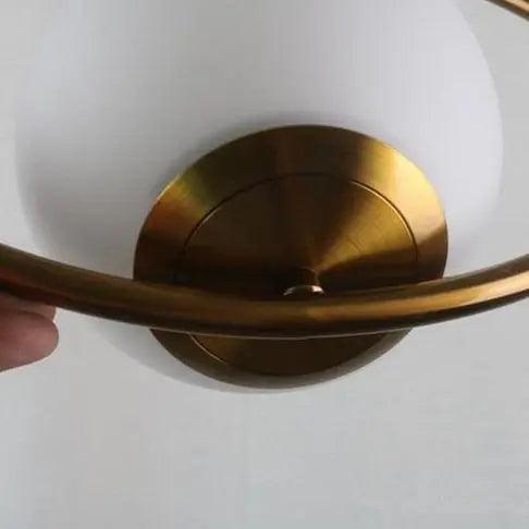 Nordic Gold Pendant Light with Glass Shade