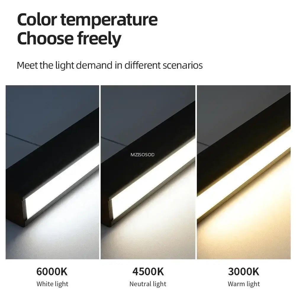 Black led strip light with adjustable white neutral and warm color temperature for decorbites™ nordic led chandelier