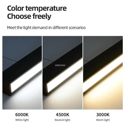 Black led strip light with adjustable white neutral and warm color temperature for decorbites™ nordic led chandelier