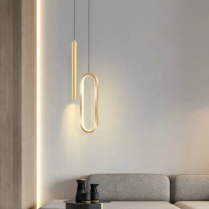 Modern gold-toned decorbites™ nordic led pendant light with sleek minimalist design for home decoration