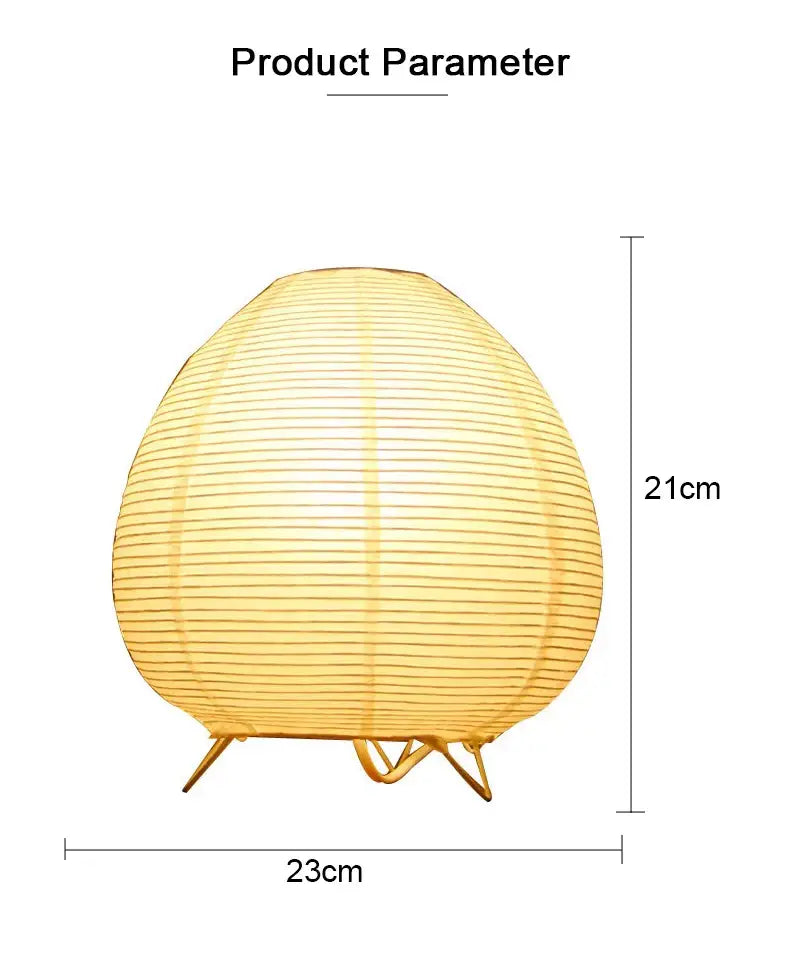 Decorbites nordic led table lamp with warm yellow ribbed paper shade and slender gold metal legs for interior lighting