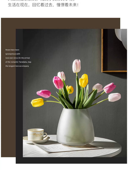 Nordic Luxe Frosted Glass Vase/Table Decoration - Vase