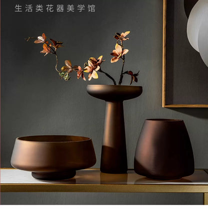 Nordic Luxe Frosted Glass Vase/Table Decoration - Vase