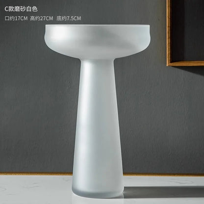Nordic Luxe Frosted Glass Vase/Table Decoration - C1 - Vase