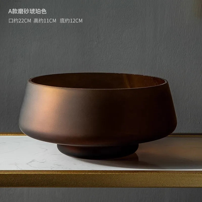 Nordic Luxe Frosted Glass Vase/Table Decoration - A - Vase