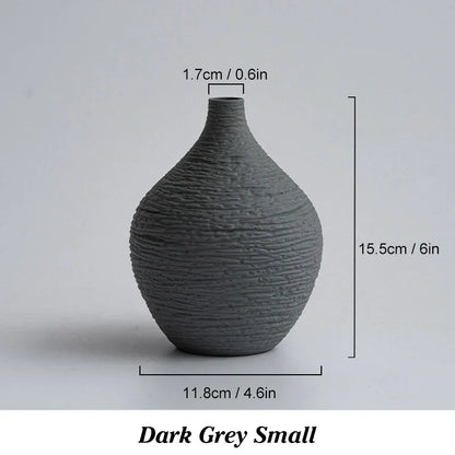 Nordic Luxury Ceramic Vase for Home Décor - Grey-S / belgium - Vase