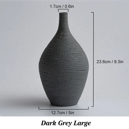 Nordic Luxury Ceramic Vase for Home Décor - Grey-L / belgium - Vase