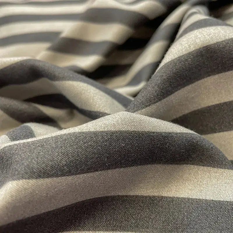 DecorBites™ nordic plaid cotton bedding set with soft textured fabric in dark gray and beige stripes for queen king beds