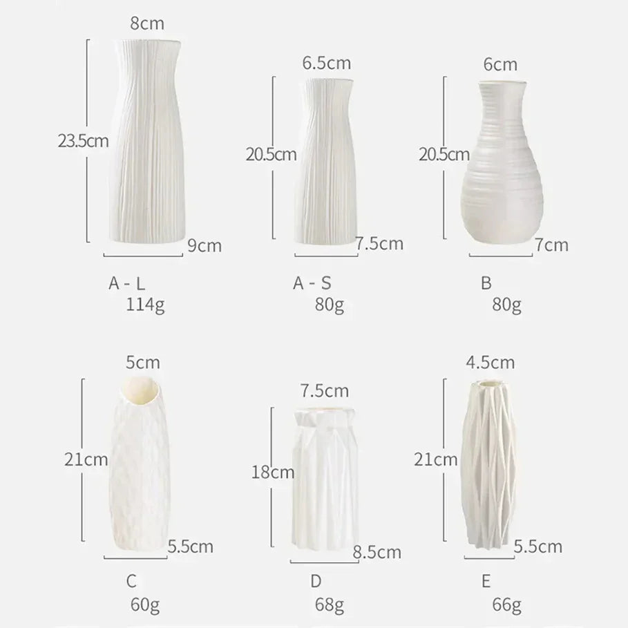 Nordic Plastic Vase for Modern Home Decor - Vase