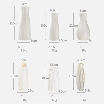 Nordic Plastic Vase for Modern Home Decor - Vase