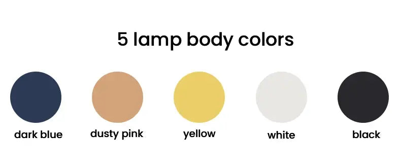 Five circular lamp body colors for decorbites™ nordic rotatable donna circle chandelier include dark blue dusty pink yellow white and black