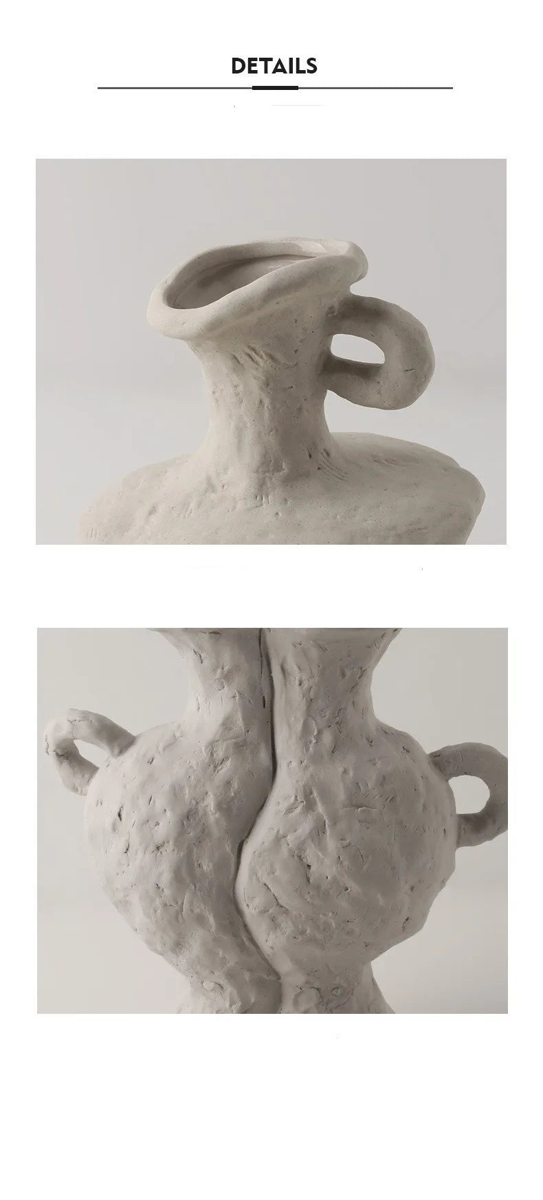 Nordic Style Ceramic Flower Pot - White - Vase