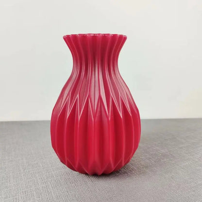 Nordic Style Ceramic Flower Vase - red - Vase