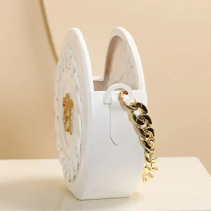 Nordic Style Ceramic Flower Vase Decoration - WHITE - Vase