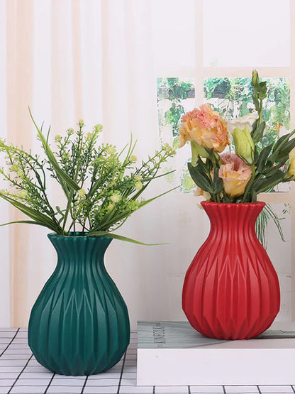Nordic Style Plastic Flower Vase for Home Decor - Vase