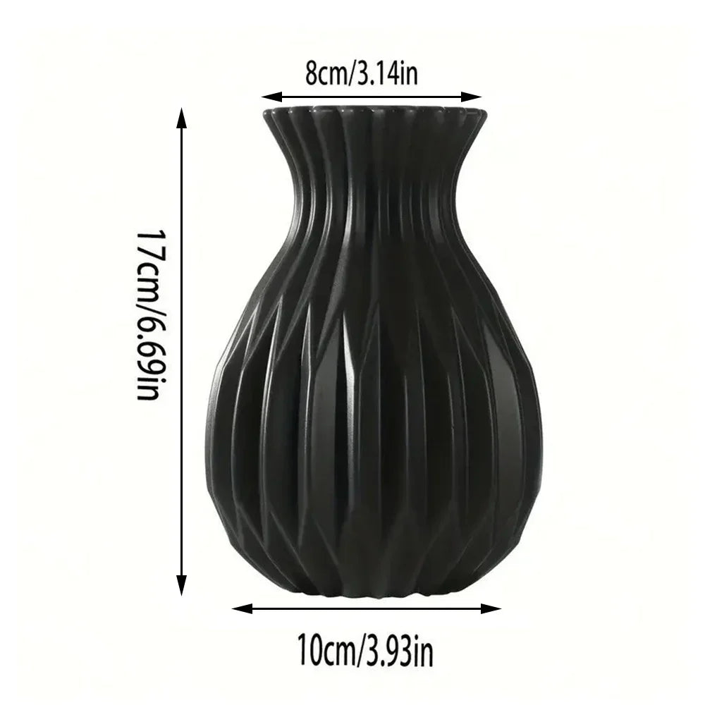 DecorBites™ Nordic Style Plastic Flower Vase for Home Decor