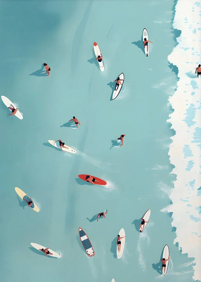 Nordic Summer Wall Art Prints for Living Room - by-4 / 20X30cm Unframed - Posters