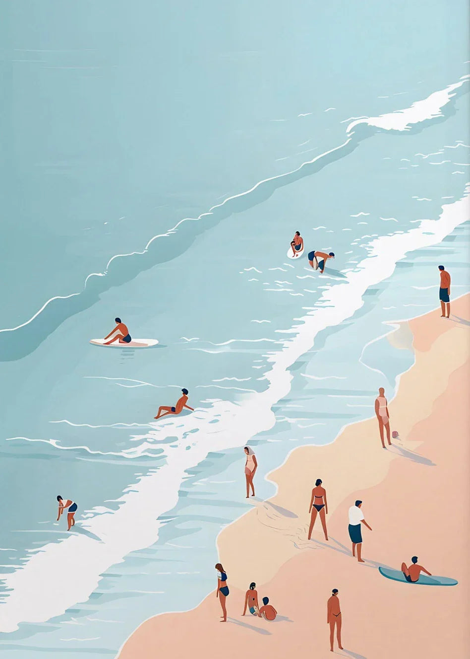 Nordic Summer Wall Art Prints for Living Room - by-8 / 20X30cm Unframed - Posters