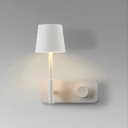 Minimalist white DecorBites™ nordic wall lights with cylindrical lampshade in sleek modern design for bedroom use