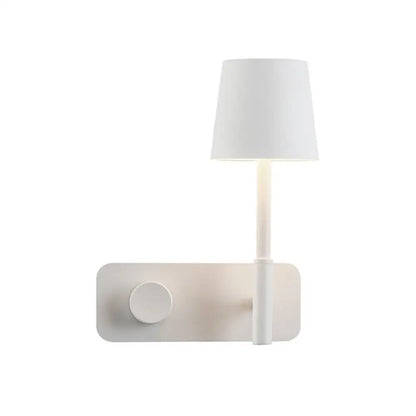White minimalist wall lights with cylindrical lampshade and modern design from DecorBites nordic wall lights for bedroom
