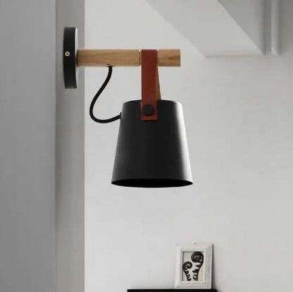 Nordic Wooden Wall Lights - Black