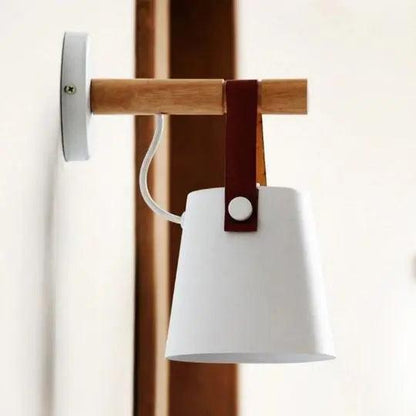 Nordic Wooden Wall Lights - White