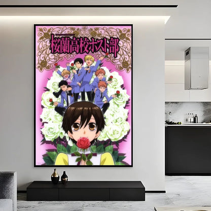 Ouran High School Host Club Pink Poster - Posters