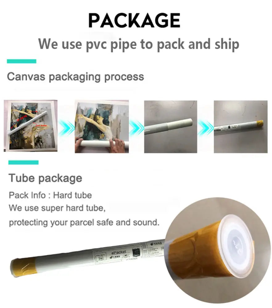 A white and gold pvc pipe tube designed for safe shipping of decorbites™ pastel smiley flower wall art poster