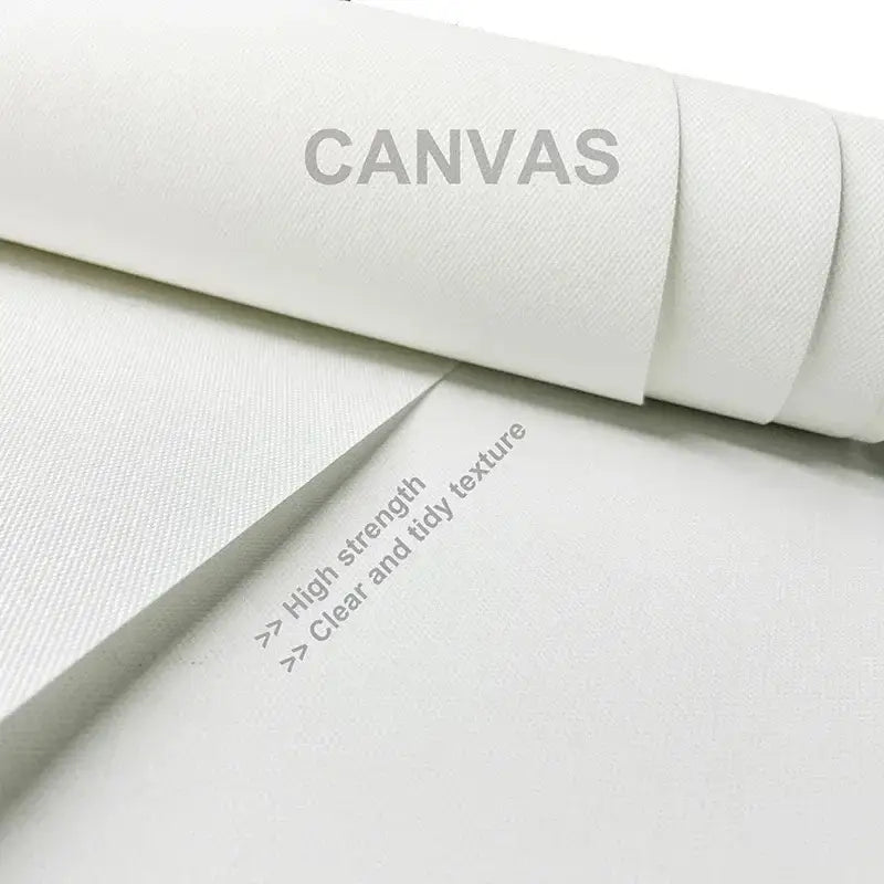 White canvas fabric with textured woven surface and clean edges for decorbites™ personalized custom name wall art