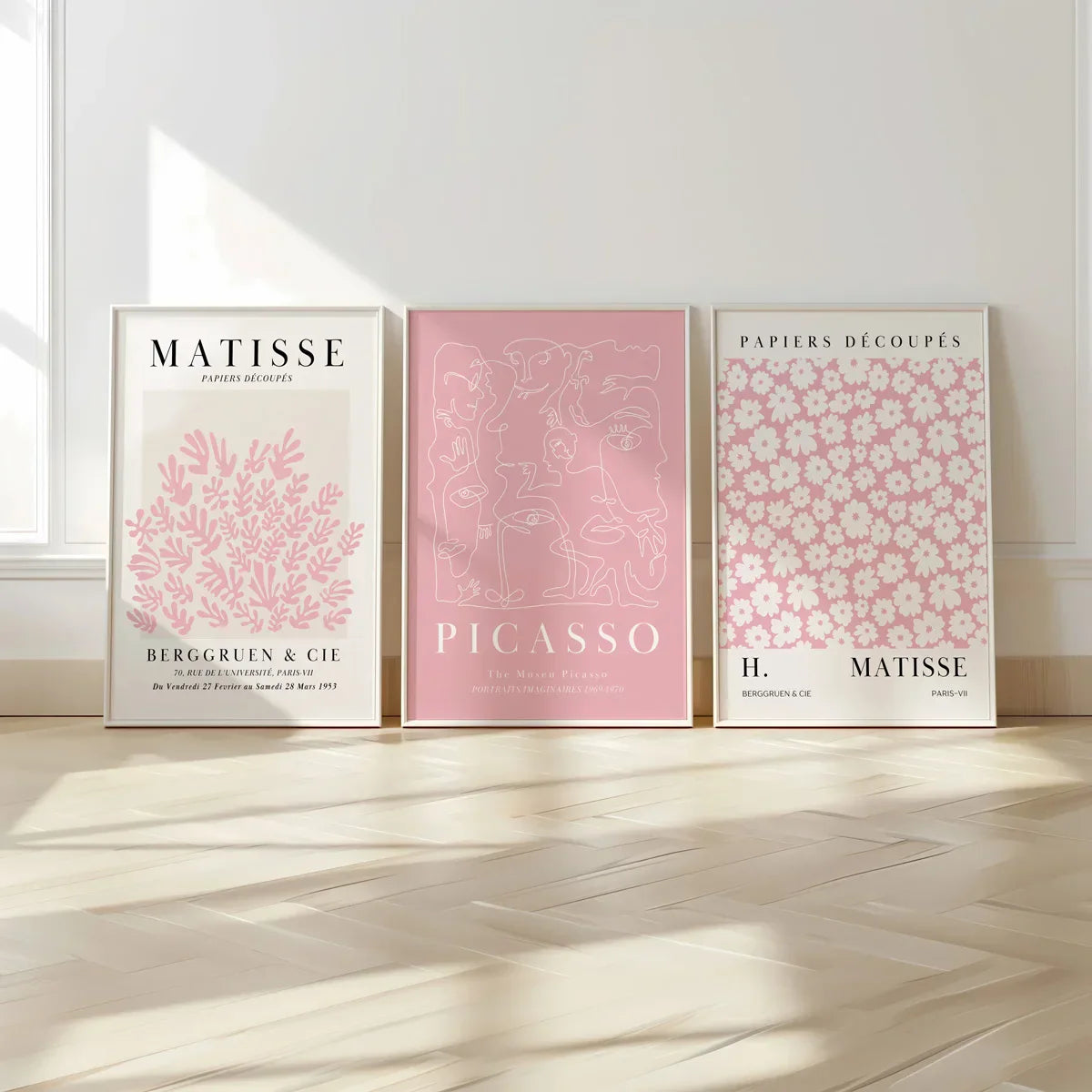 Pink Abstract Sage Wall Art Set - Posters