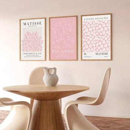 Pink Abstract Sage Wall Art Set - Posters