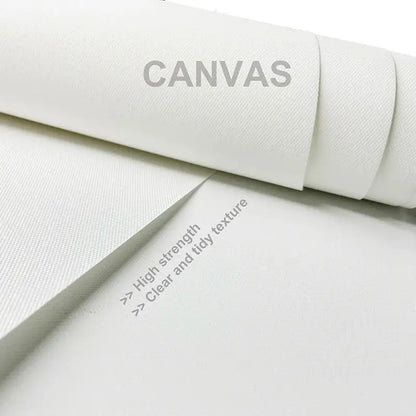 White canvas roll with textured high-strength weave for DecorBites™ pink aesthetic wall art posters modern decor