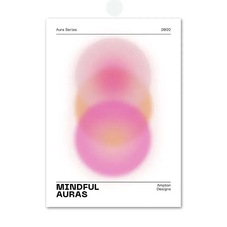 A minimalist pink angel number poster with soft overlapping pink and peach circular gradients on white background