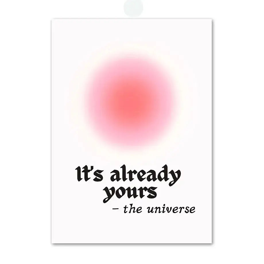 Minimalist decorbites™ pink angel number poster with soft pink gradient circle and black serif text for gallery wall art
