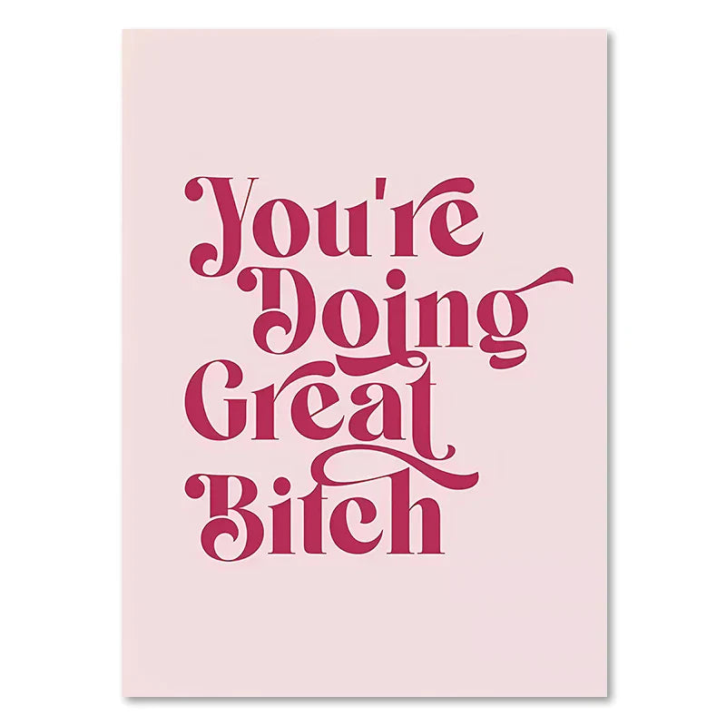 Pink Makeup Funny Quote Art Poster - 2 / 30x40 cm No Framed - Posters