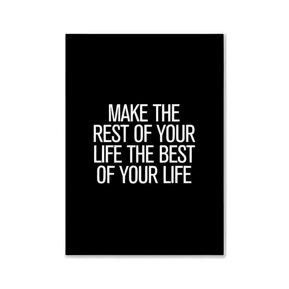 Black rectangular wall art poster with white text for girls room featuring modern decorbites pink minimalist wall art design