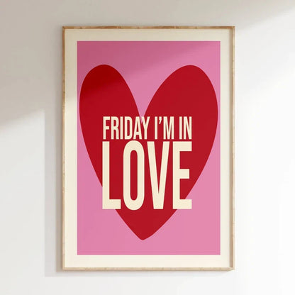 Pink Music Lyrics Wall Art Canvas - 13 / 20x30cm No Frame - Posters