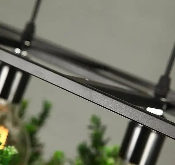 Black metal planter light chandelier with sleek modern design from decorbites™ ideal for contemporary lighting