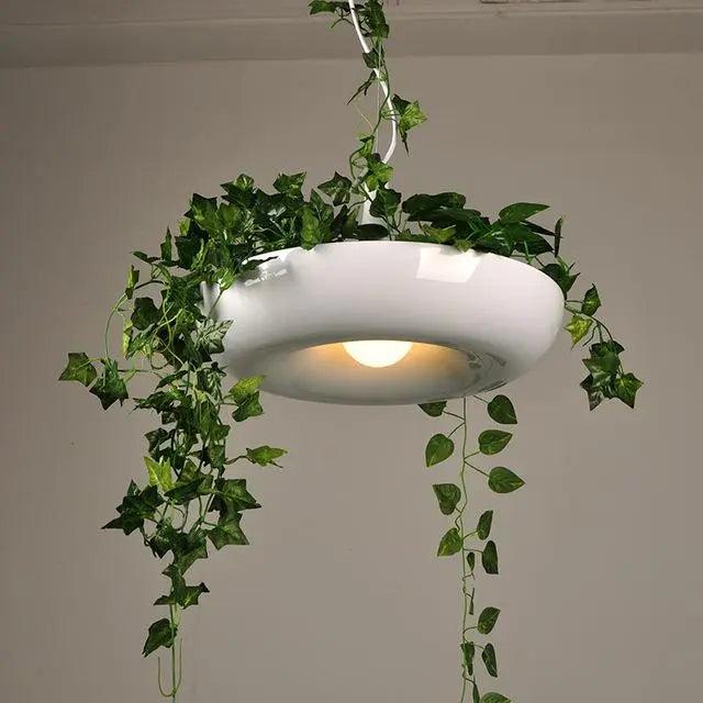 Planter Pendant Lighting - White