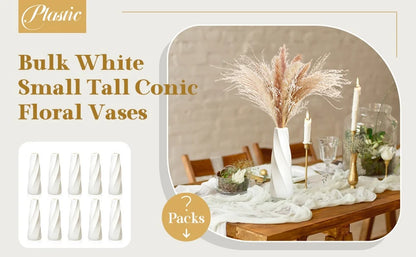 Plastic Retro Flower Vases 6-20 Pack - Vase