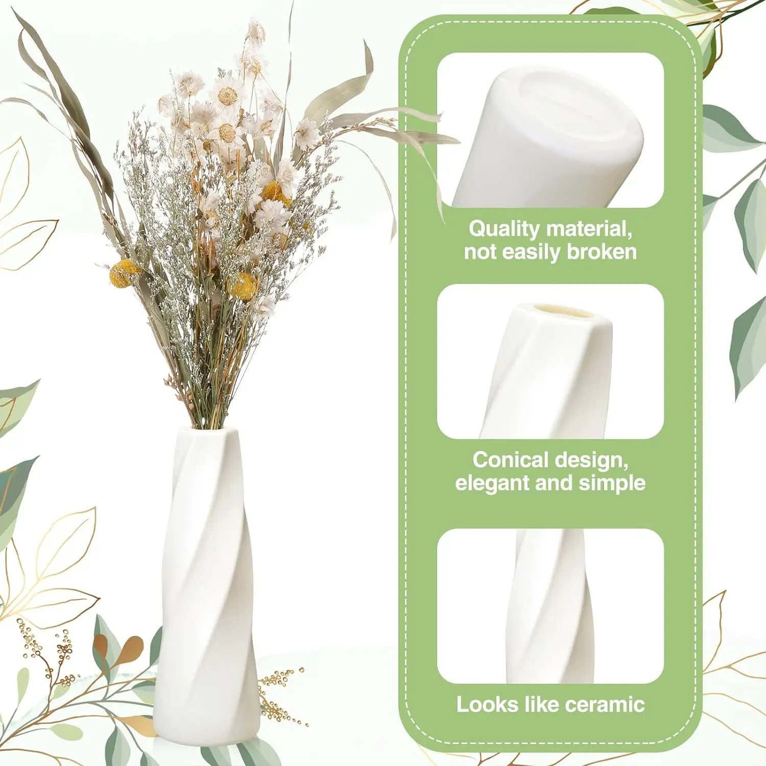 Plastic Retro Flower Vases 6-20 Pack - Vase